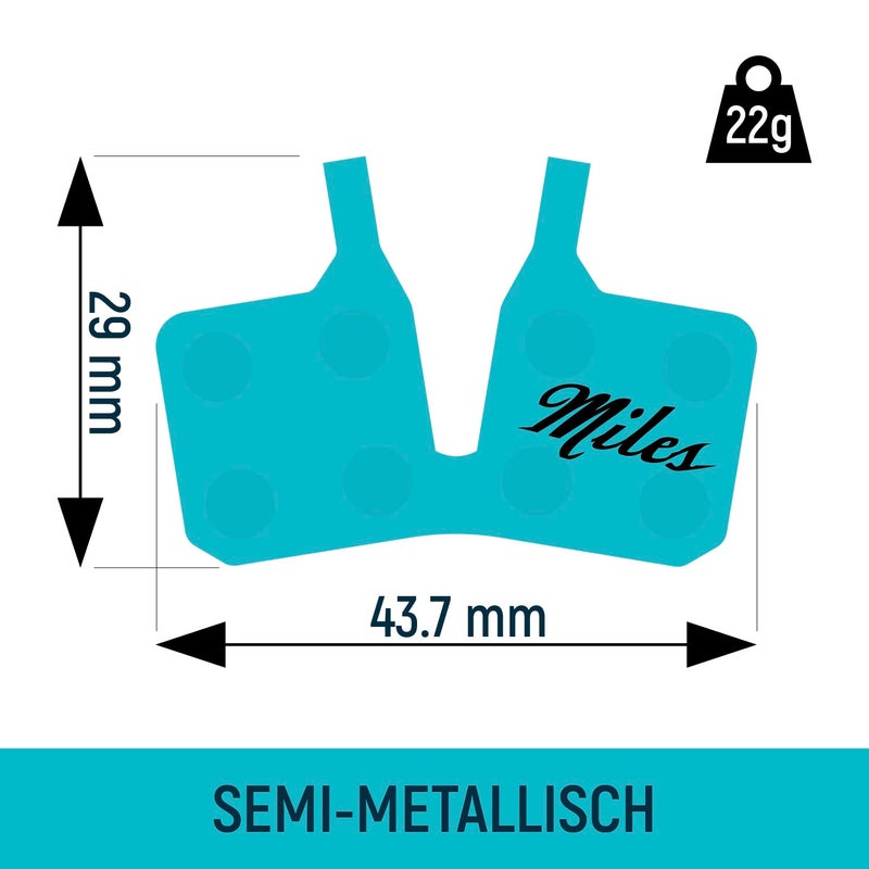 Miles Racing - Disc Brake Pads - Semi Metallic - MAGURA MT 5, MT 7, MT Trail (MI-MET-18) - Image 4